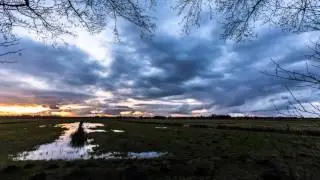 Timelapse B&uuml;tzflether Moor Sunset