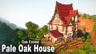 Minecraft: How to build a Pale Oak and Cherry Farmouse | Easy Tutorial