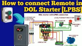 Dol starter with Local Remote control wiring #shorts