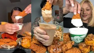 TIKTOK Mukbang Compilation | Wingstop, Buldak, In-N-Out, Dave&rsquo;s Hot Chicken, Taco Bell & More! 🌶🍗🍔🔥🌮