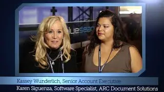 Kassey Wunderlich and Karen Siguenza from ARC Document Solutions Review The Who's Who Showcase