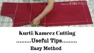 Kurti/Kameez Cutting with Useful Tips and very Easy Method || Reet Designs