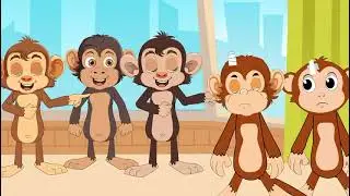 Five Little Monkeys Jumping on the Bed | Baby Chacha Nursery Rhymes & Kids Songs