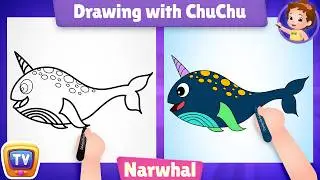How to Draw a Narwhal? - More Drawings with ChuChu - ChuChu TV Drawing Lessons for Kids