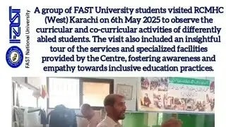 Students from FAST-NUCES Karachi Campus | Visited RCMHC (West) Karachi