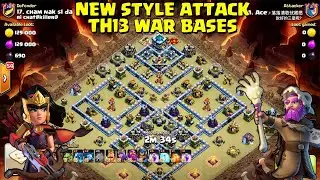 New Style Attack TH13 Bases!! Best Attack Strategy Ground & Air - Clan War Attack ( clash of clans )