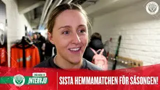 Hanna Olsson tackar för stödet i Frölundaborg