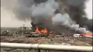 Fire Guts Plank Market In Lagos