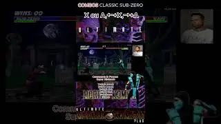 Como fazer combos de Classic Sub-Zero UMK3 Plus #umk3 #subzero  #shorts   #mortalkombattrilogy