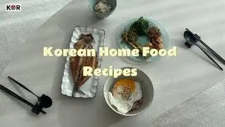 Easy Korean Food Recipes : Soy Sauce Egg Rice & Spinach Namul