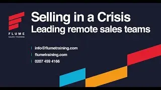 Selling in the Crisis - Leading Remote Sales Teams (Covid19)