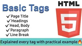HTML Tags in Hindi with Examples of their uses: TITLE TAG, HEADINGS, PARAGRAPH, LINE BREAK, BODY TAG