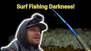 SUPER Early Bite BAD IDEA?! Surf Fishing Into SCARY Darkness For Surf Perch in California Saltwater!