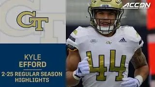 Kyle Efford&nbsp;2025 Regular Season Highlights | Georgia Tech LB
