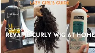 DIY How to revamp curly wig at home | revive your old wig at home #wigrevamp