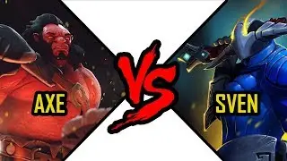 Dota 2 Axe vs Sven one click battle - Mogul Khan vs The Rogue Knight fight #14