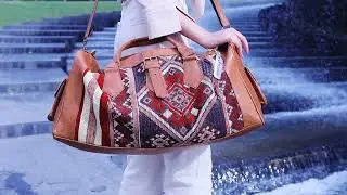 Fashion Leather Kilim Bag For Women By artihandmade