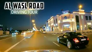[4K] Drive Along Al Wasl Road Dubai at Night!