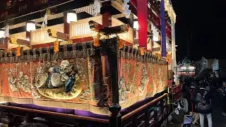 【令和6年】江差町　姥神大神宮神輿渡御祭　山車上町巡行（夜）