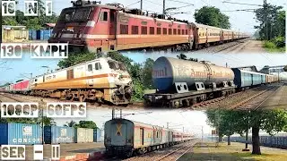 Morning Railfanning on SER Okha Shalimar Ex Pune HWH Ajad Hind Ex Coromandel Ex Mumbai Mail ........