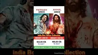 Pathaan Vs Animal Movie 15 Day Comparison BoxOfficeCollection #shorts #salaar #jawan #tiger3 #animal
