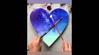Heart Shape Canvas Painting Ideas | Love Painting Ideas| Tips #61 #painting #paintingideas