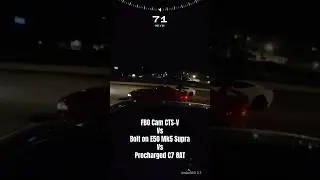 FBO Cam CTSV vs Bolt on E50 Supra vs Boosted C7 | Roll Race
