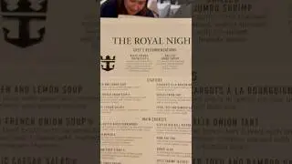 Menu of the Fine Dining of Royal Caribbean&rsquo;s Spectrum of the Seas #cruise #royalcaribbean #finedine