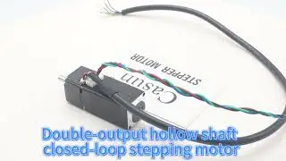 High-Precision NEMA 8 Dual-Output Hollow Shaft Encoder Stepper Motor