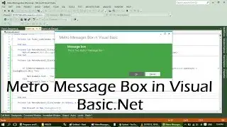 Creating Metro Message Box in Visual Basic.net.