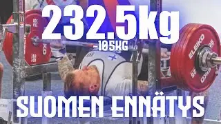 Suomen ennätys 232.5kg | JONI TAJAKKA -105kg