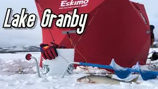 Ice fishing Lake Granby (2020)