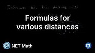 NET Math (Pre-Engineering) | Formulas for Various Distances | Qalam Counseling