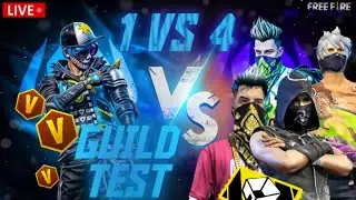 🔴BIGGEST V BADGE GUILD TEST ON LIVE 🔥#shortsfeed #shortlive #freefire #trending #guildtest #gaming
