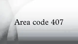 Area code 407