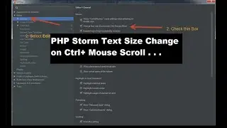 PhpStorm Text size - Increase or decrease code size in PhpStorm