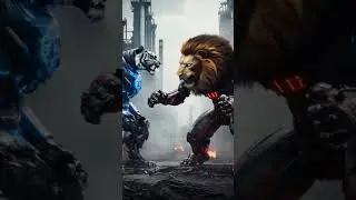 tiger robot vs lion robot fight pride fight #shortsvideo #shorts #shortsviral #lion #tiger