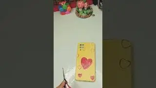 Reuse old mobile cover | Phone cover painting😍 #diy #shortsvideo #art #reuse #acrylic #shorts
