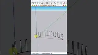 Простое размещение объекта на траектории в SketchUp
