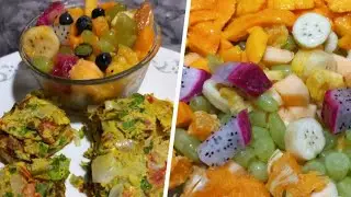 Easy honey fruit salad #egg bread sandwich#healthy food#cooking