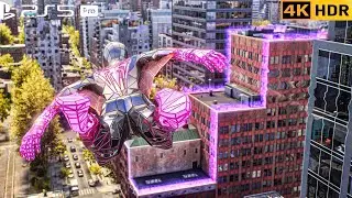 (PS5 PRO) Spiderman 2 Nanotech Miles Takes over New York | 4K HDR |