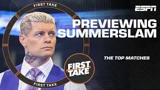SummerSlam: CM Punk 🆚 Cody Rhodes, Oba Femi 🆚 Brock Lesnar, Roman Reigns 🆚 Seth Rollins | First Take