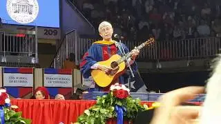 Francis Collins singing at the 2017 Commencement Ceremony, SMU, Dallas, TX