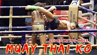 Muay Thai Knockout Highlight By Devastating Knee At Rajadamnern Stadium