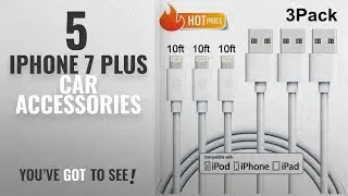 IPhone 7 Plus Car Accessories [2018 Best Sellers]: iPhone Charger, Cablex Lightning Cable 3Pack 10FT