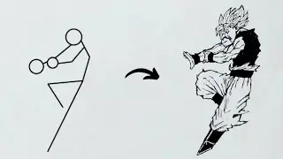 How To Draw Goku | Easy Anime Drawing | Full Body | Dragon Ball |
