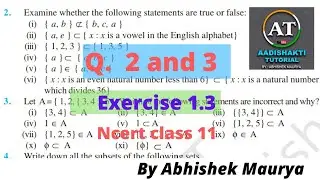 #NCERT class 11 | Exercise 1.3 | | Question number 2 and 3 |