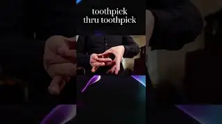 Toothpick Thru Toothpick, Easy Magic Trick #shorts #easymagictrick