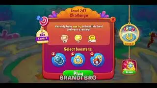 Fishdom; Level 247 Complete🔥😱 | BRANDI BRO | #fishdom #fishdomminigame #gaming #puzzle #newvideos