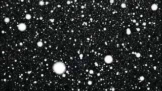 White Falling Snow Particles On Dark Background Winter Overlay Video